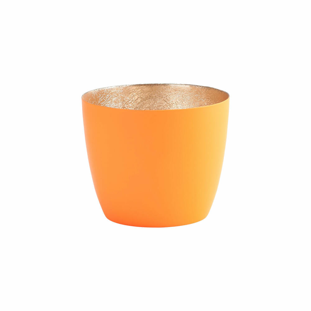 Gift Company Windlicht Madras M, Teelichthalter, Kerzenhalter, Eisen, Neon Orange, 8.5 cm, 1092504085