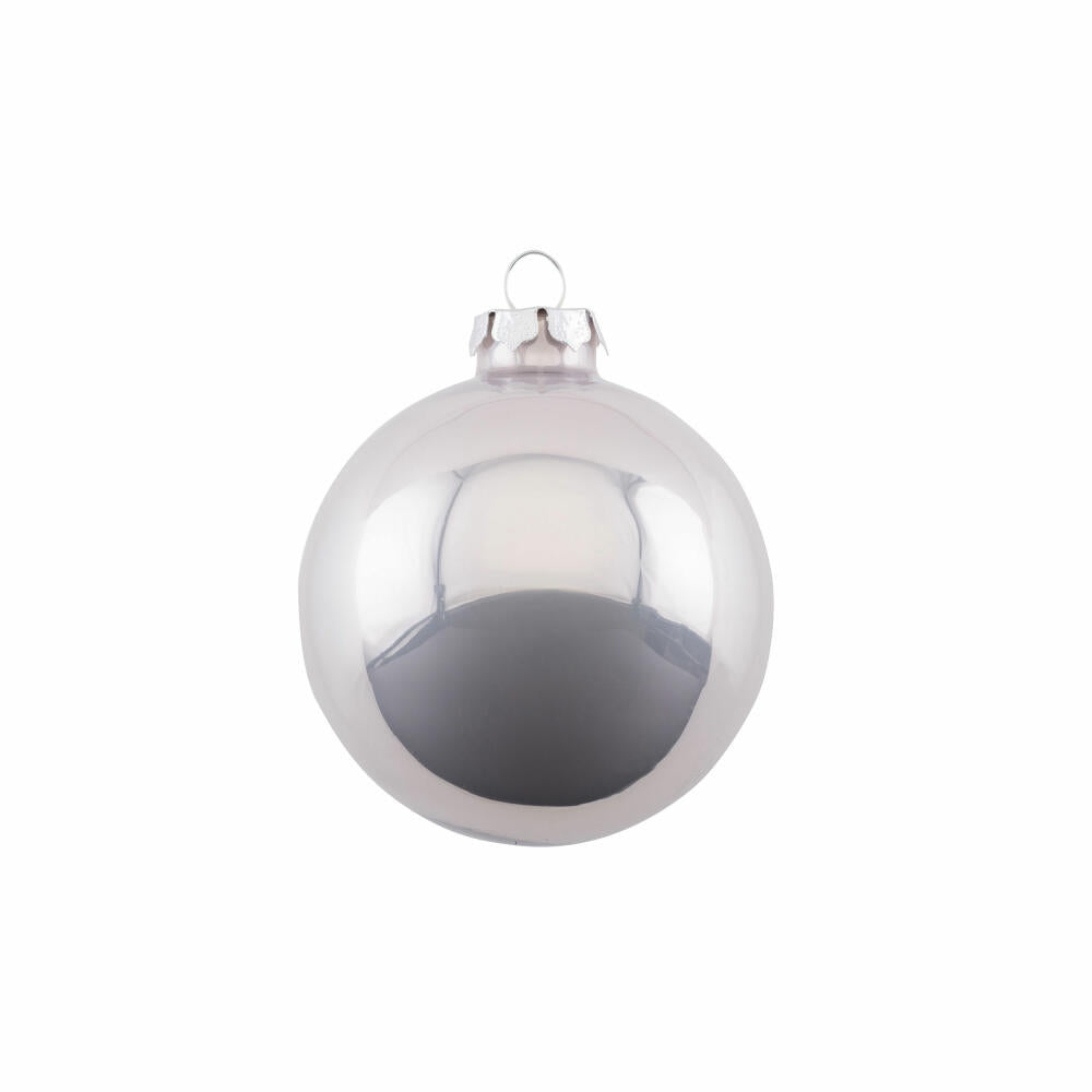 Gift Company Christbaumkugel Opal, Weihnachtskugel, Baumschmuck, Glas, Grau, Ø 8 cm, 11494