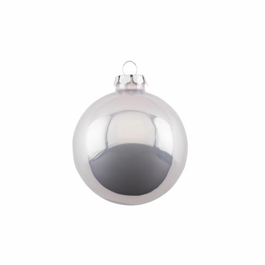 Gift Company Christmas tree ball Opal, Christmas ball, tree decoration, glass, grey, Ø 8 cm, 11494