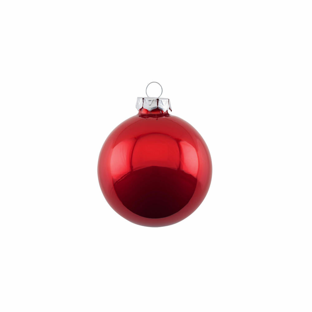 Gift Company Christmas tree ball Opal, Christmas ball, tree decoration, glass, red, Ø 6 cm, 11706