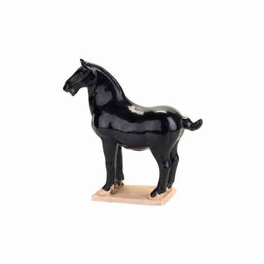Gift Company Ma Deko-Pferd, Dekofigur, Dekoration, Pferdefigur, Keramik, Schwarz, H 27 cm, 15701002