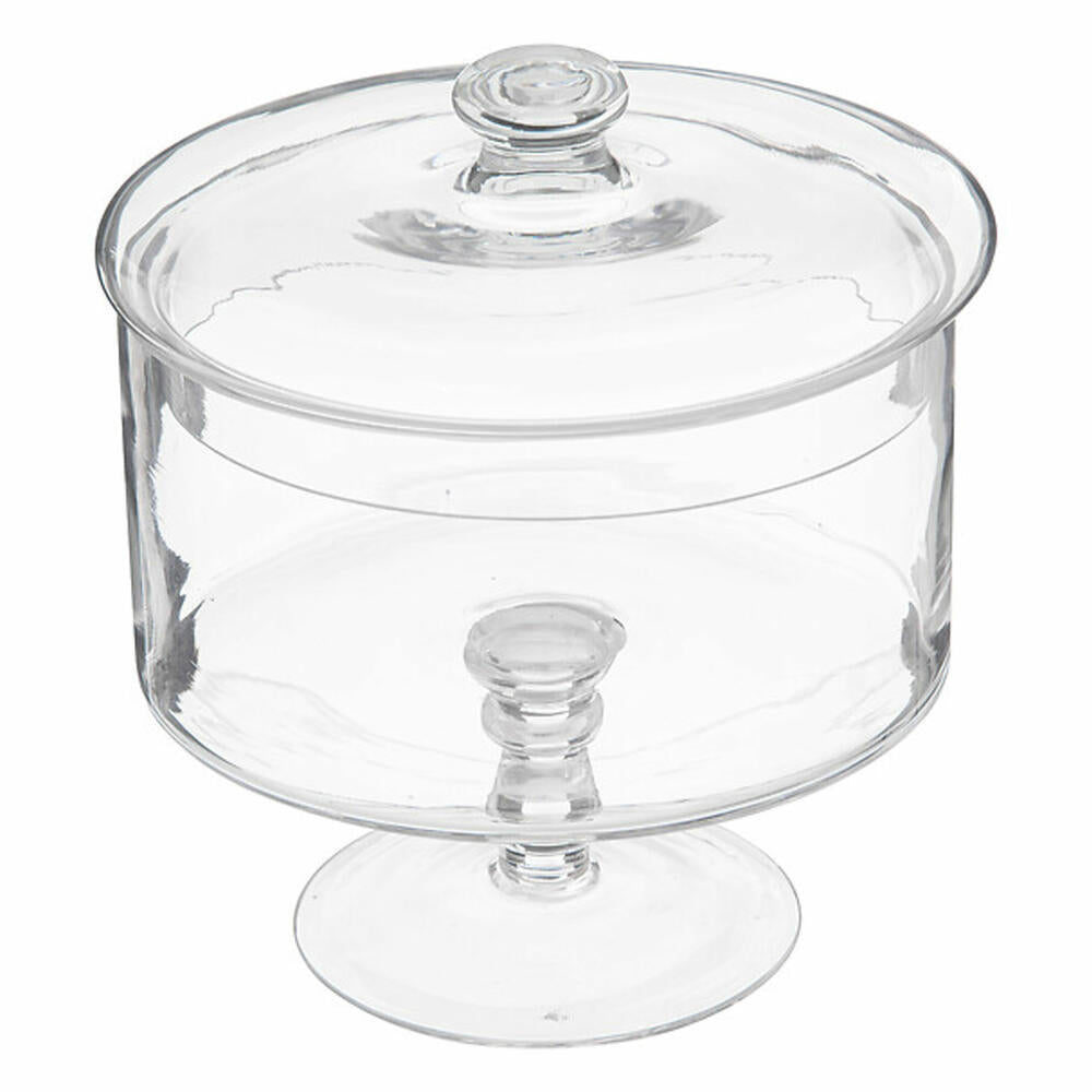 5five Simply Smart Bonboniere Gateaux on foot, cookie jar, glass, transparent, 1.8 L, 115632
