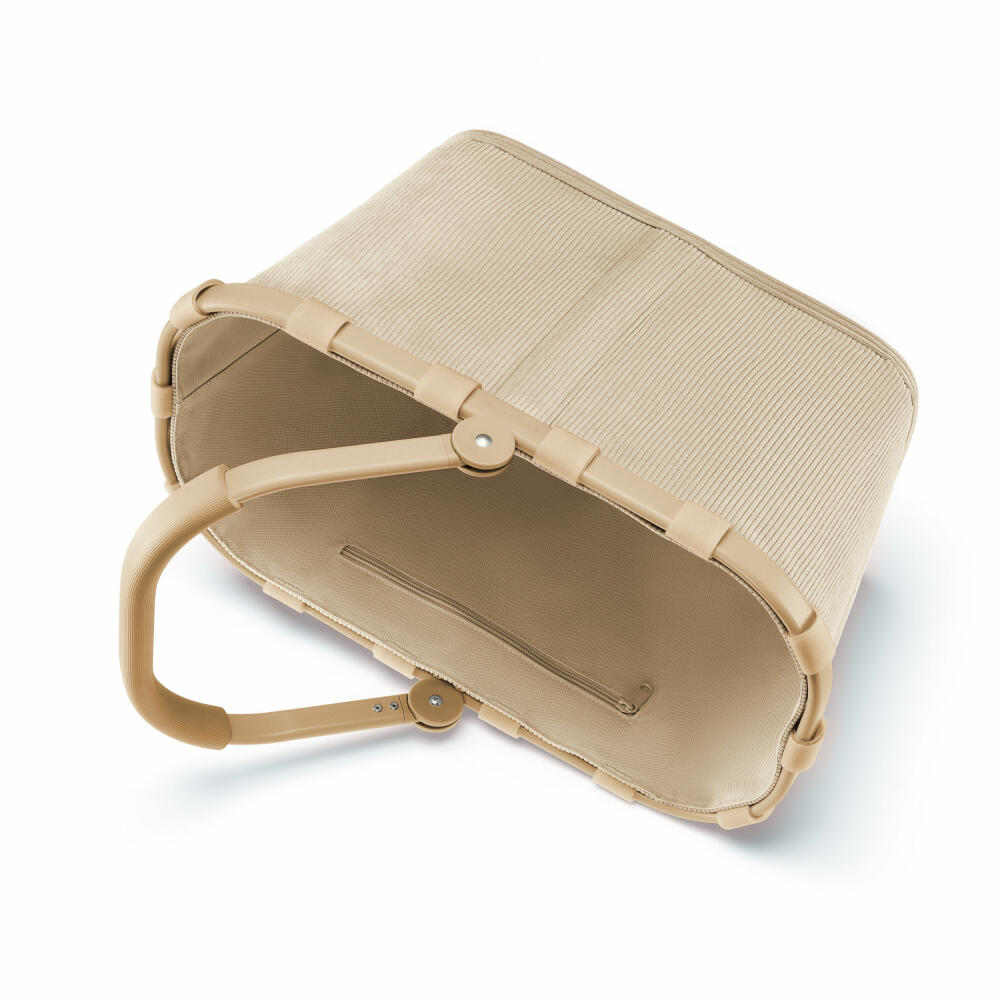reisenthel carrybag, Einkaufskorb, Polyestergewebe, Frame Cord Sand, 22 L, BK6053