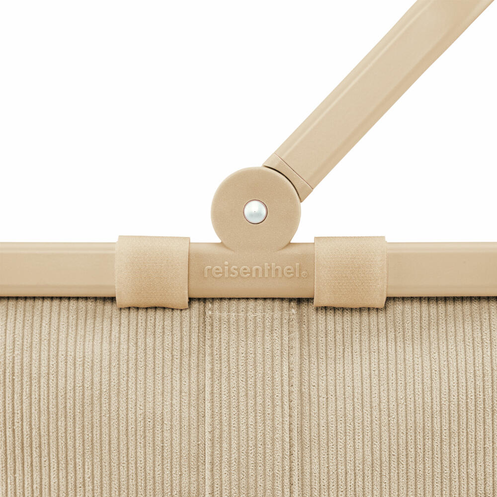 reisenthel carrybag, Einkaufskorb, Polyestergewebe, Frame Cord Sand, 22 L, BK6053