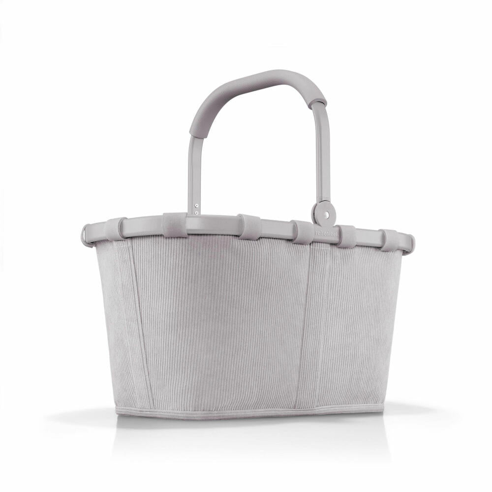 reisenthel carrybag, Einkaufskorb, Korb, Picknickkorb, Cord Grey, 22 L, BK7084