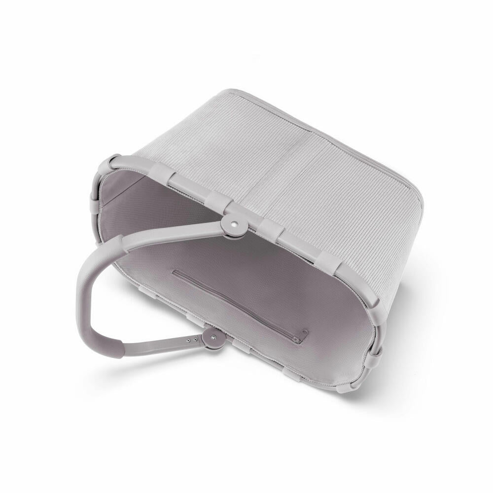 reisenthel carrybag, Einkaufskorb, Korb, Picknickkorb, Cord Grey, 22 L, BK7084
