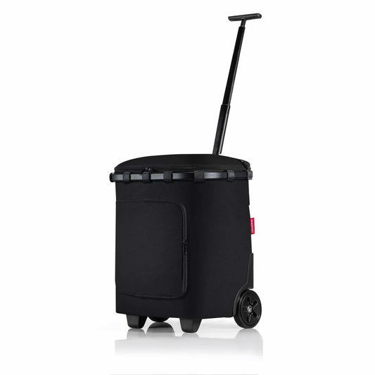 reisenthel carrycruiser plus, Einkaufstrolley mit Thermofach, Einkaufskorb, aus recyceltem PET, Frame Black, 46 L, OF7040