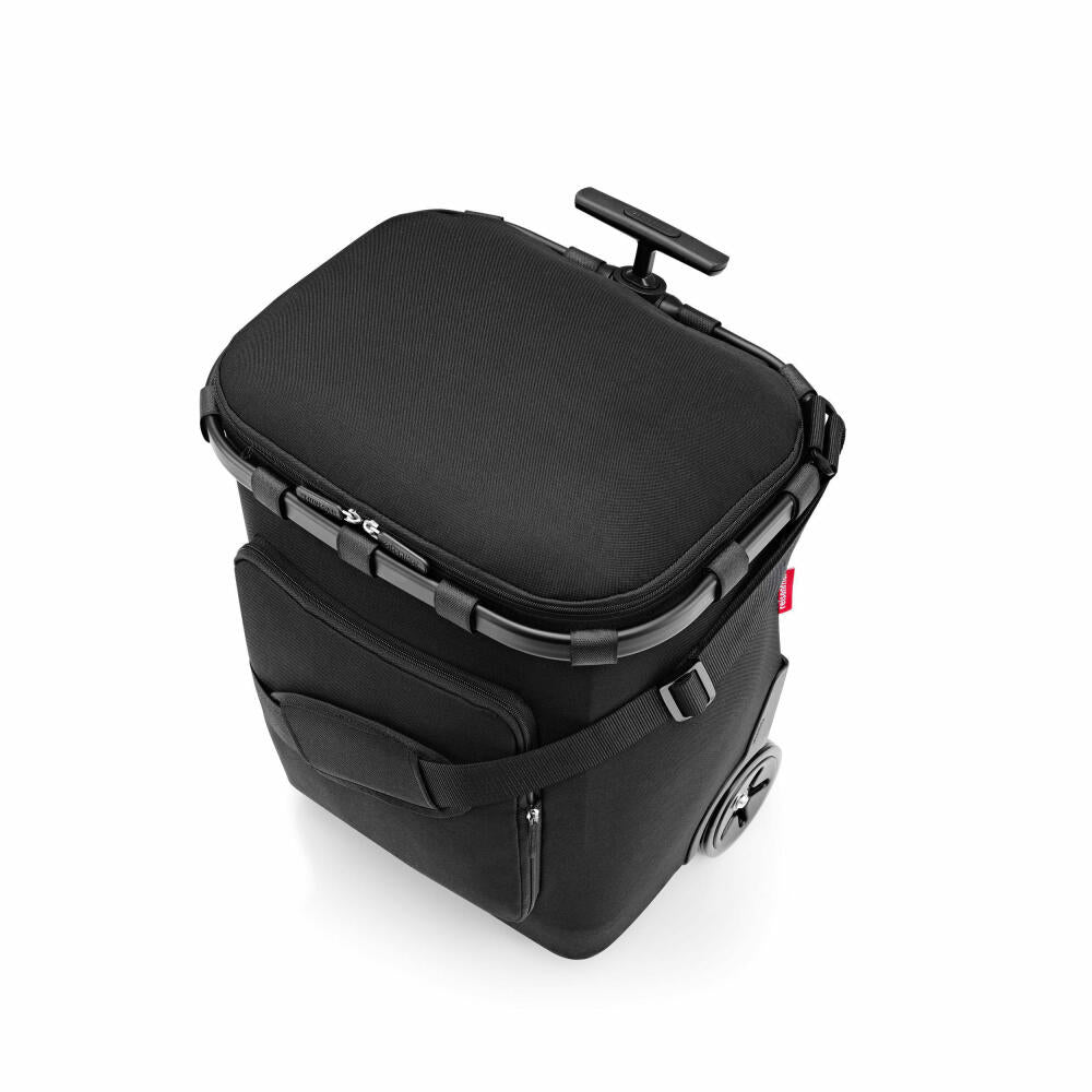 reisenthel carrycruiser plus, Einkaufstrolley mit Thermofach, Einkaufskorb, aus recyceltem PET, Frame Black, 46 L, OF7040