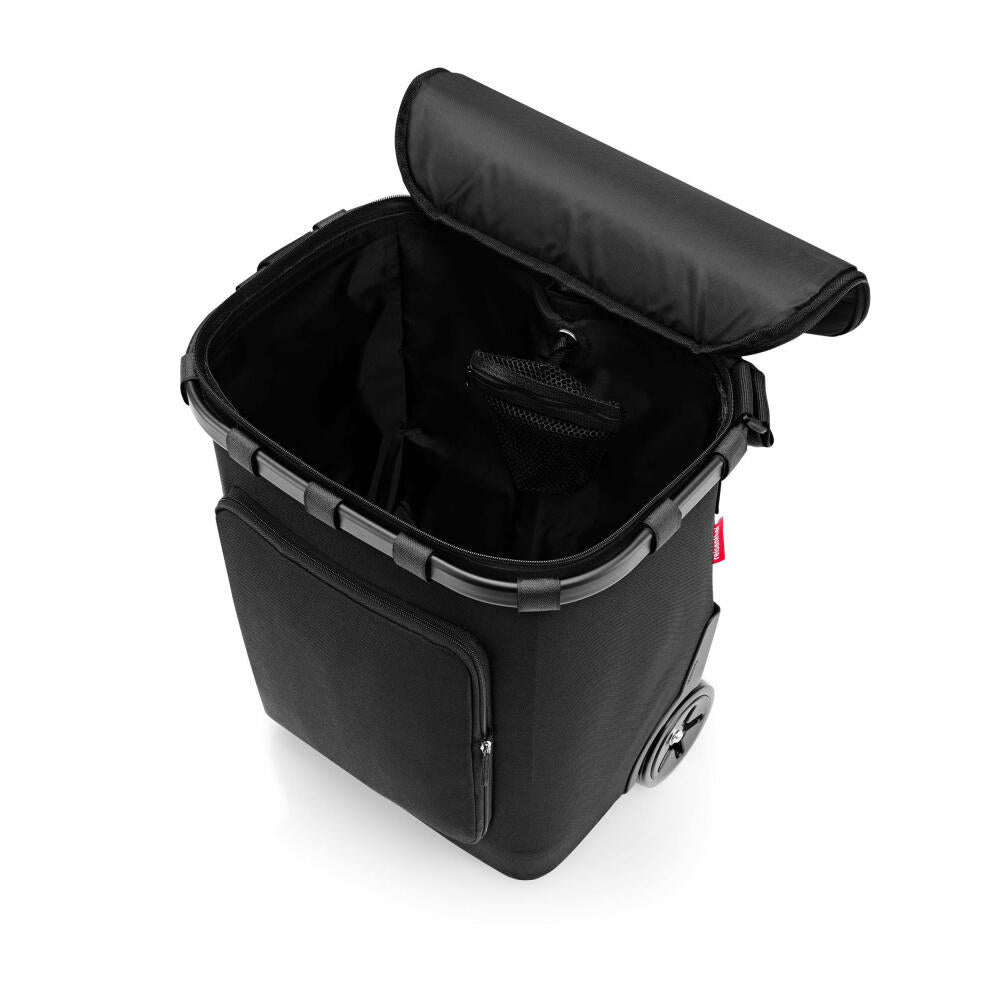 reisenthel carrycruiser plus, Einkaufstrolley mit Thermofach, Einkaufskorb, aus recyceltem PET, Frame Black, 46 L, OF7040