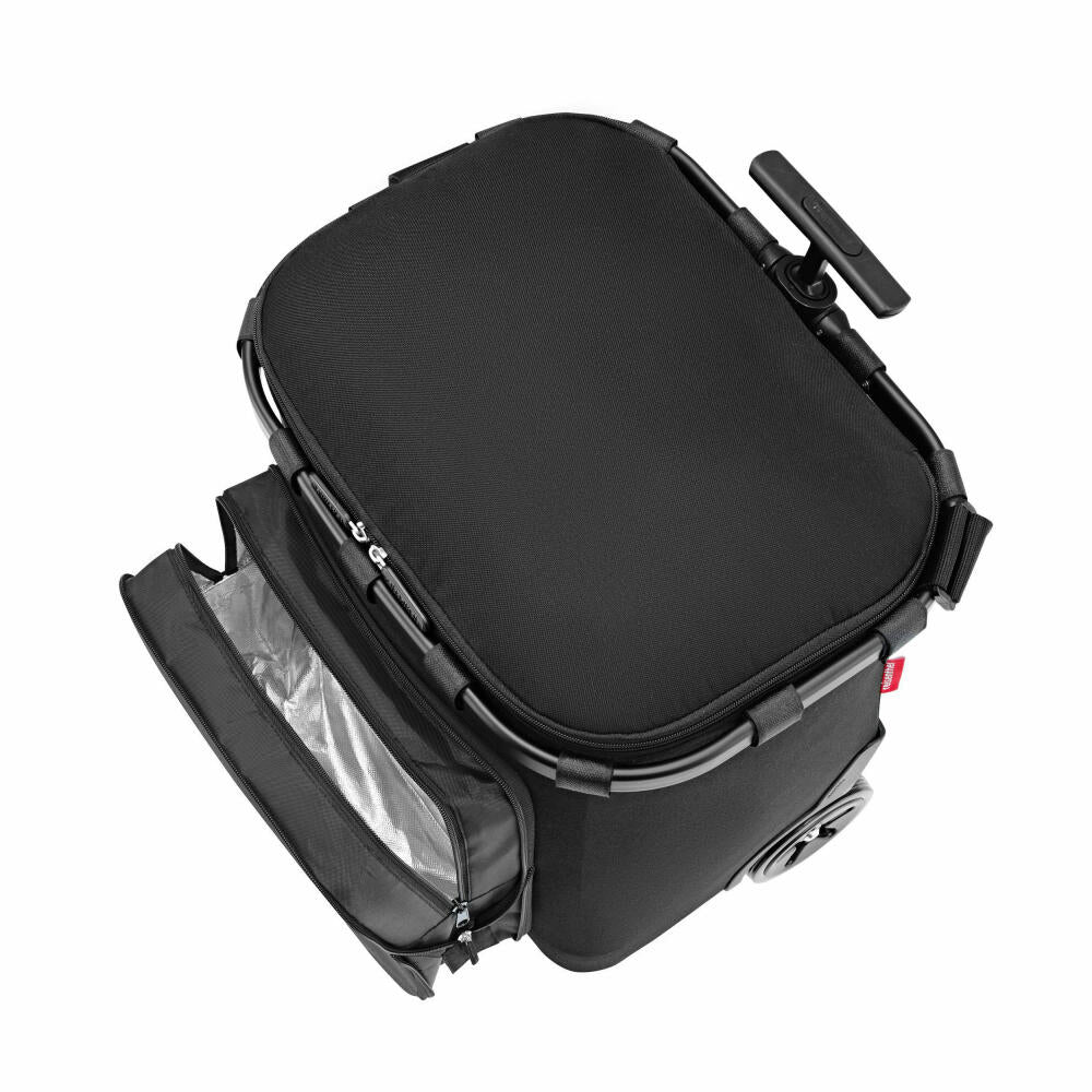 reisenthel carrycruiser plus, Einkaufstrolley mit Thermofach, Einkaufskorb, aus recyceltem PET, Frame Black, 46 L, OF7040