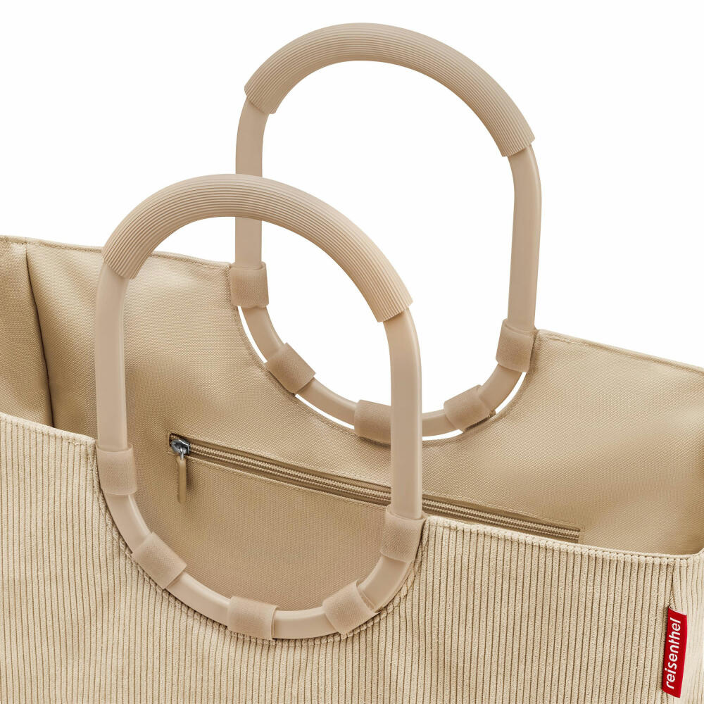 reisenthel loopshopper L, Einkaufstasche, Shopper, Tragetasche, Tasche, Frame Cord Sand, 25 L, OR6053