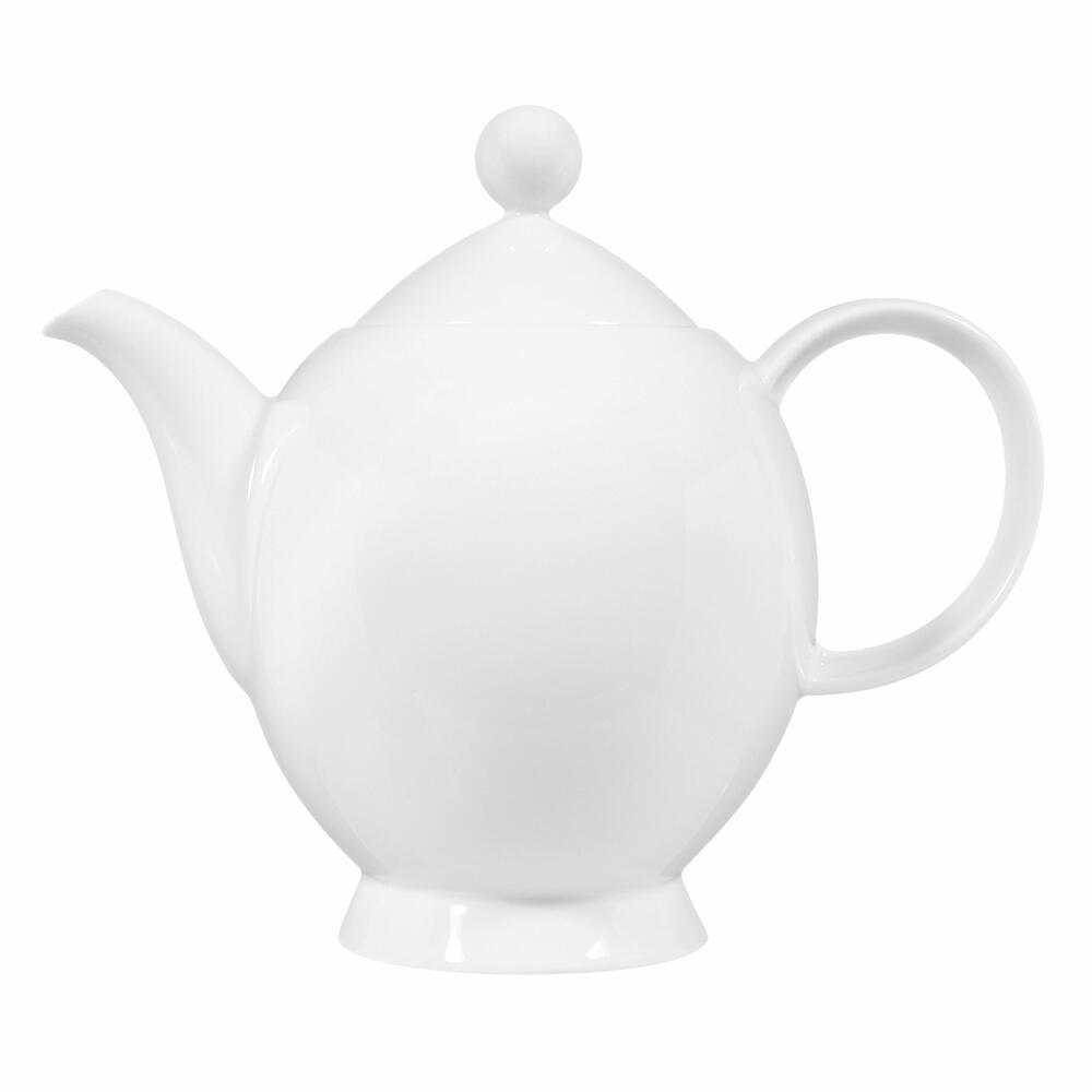 Seltmann Weiden Lido Kanne, Kaffeekanne, Teekanne, Porzellan, Weiß, 1.3 L, 001.202221