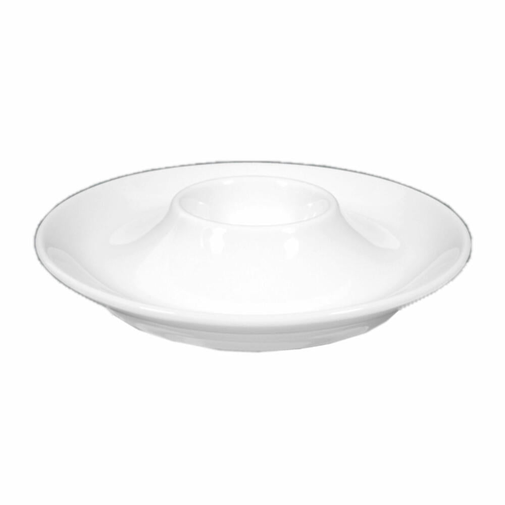 Seltmann Weiden Compact Eierbecher mit Ablage, Eierhalter, Eier Becher, Porzellan, Weiß, 001.458671