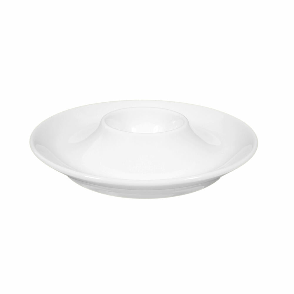 Seltmann Weiden Compact Eierbecher mit Ablage, Eierhalter, Eier Becher, Porzellan, Weiß, 001.458671