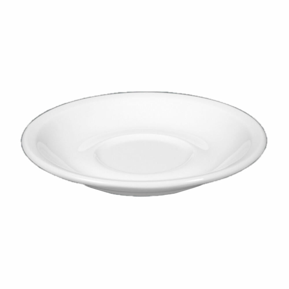 Seltmann Weiden Compact saucer, for coffee cup, underplate, porcelain, white, Ø 14.7 cm, 001.475175