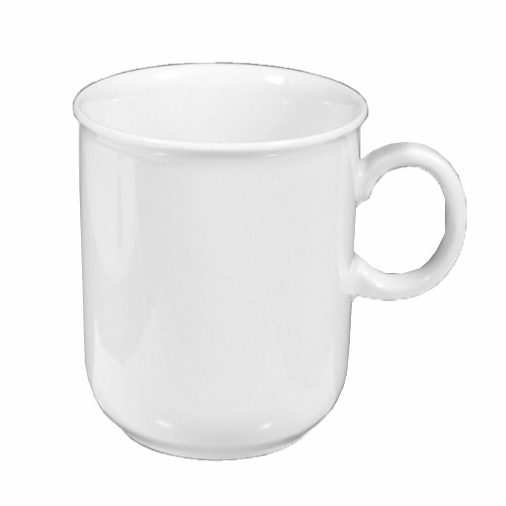 Seltmann Weiden Compact Becher, Kaffeebecher, Teetasse, Tasse, Porzellan, Weiß, 250 ml, 001.477053