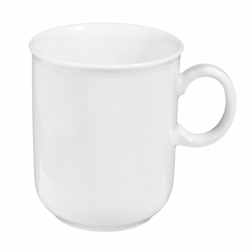 Seltmann Weiden Compact Becher, Kaffeebecher, Teetasse, Tasse, Porzellan, Weiß, 250 ml, 001.477053