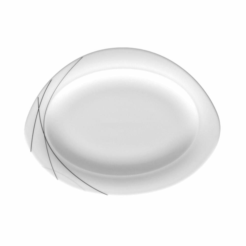 Seltmann Weiden Trio Platter Oval, Serving Platter, Serving Plate, Porcelain, Highline, 30.6 x 23.9 cm, 001.692279