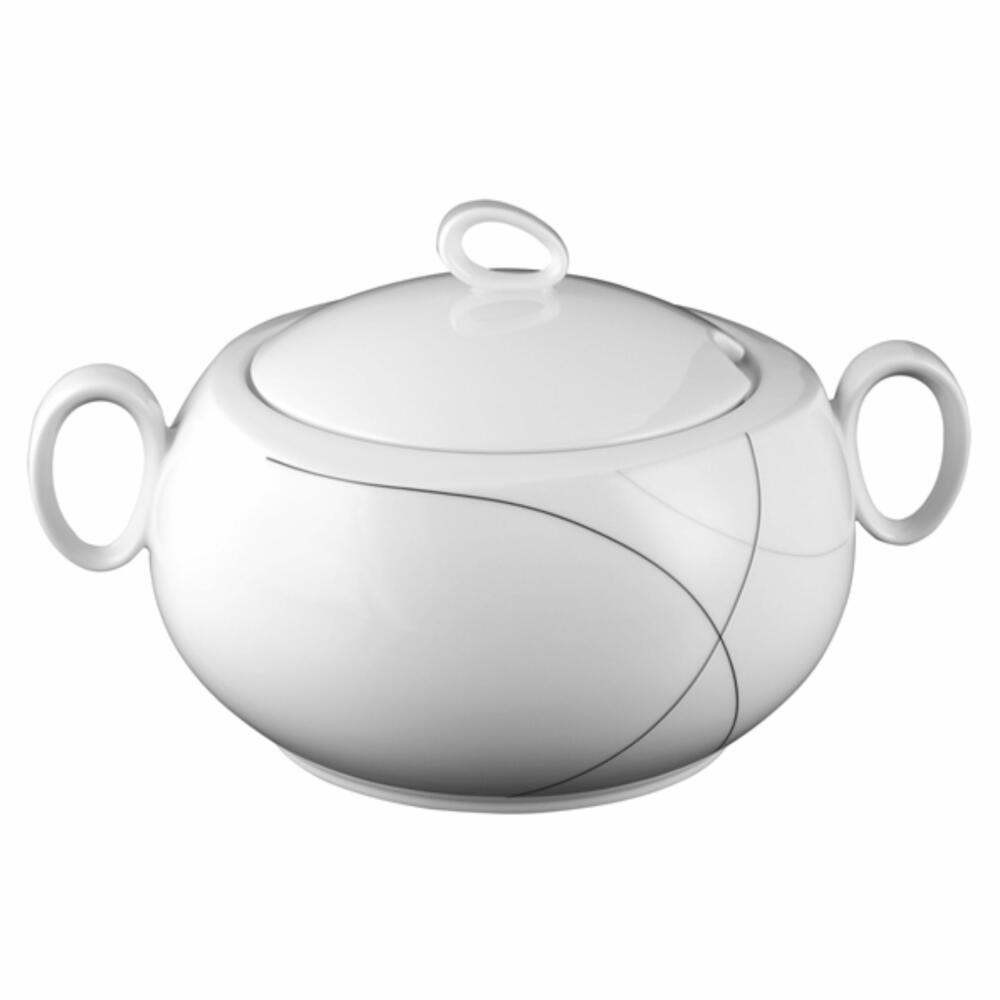 Seltmann Weiden Trio bowl with lid, soup bowl, bowl, porcelain, Highline, 3.2 L, 001.696989