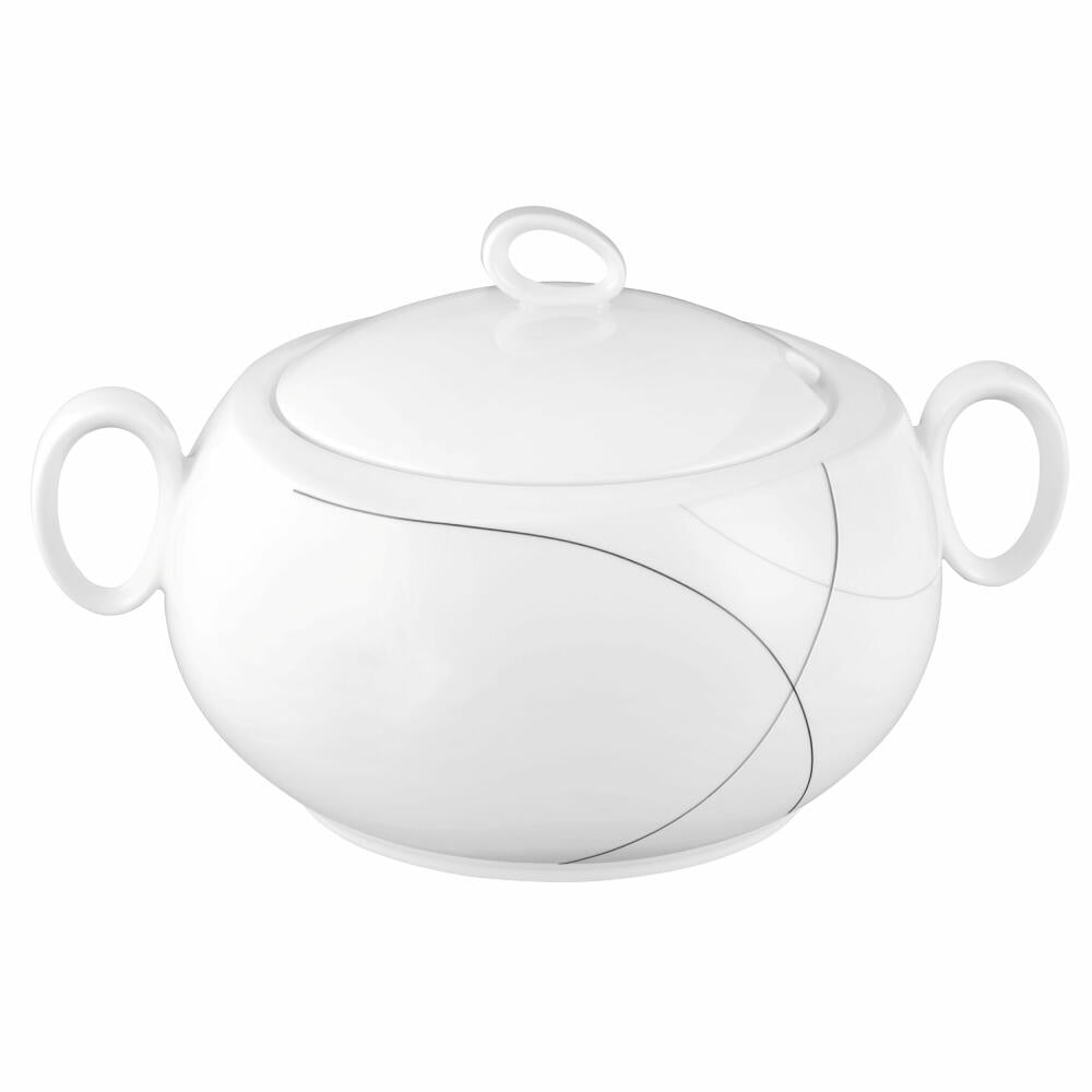 Seltmann Weiden Trio bowl with lid, soup bowl, bowl, porcelain, Highline, 3.2 L, 001.696989