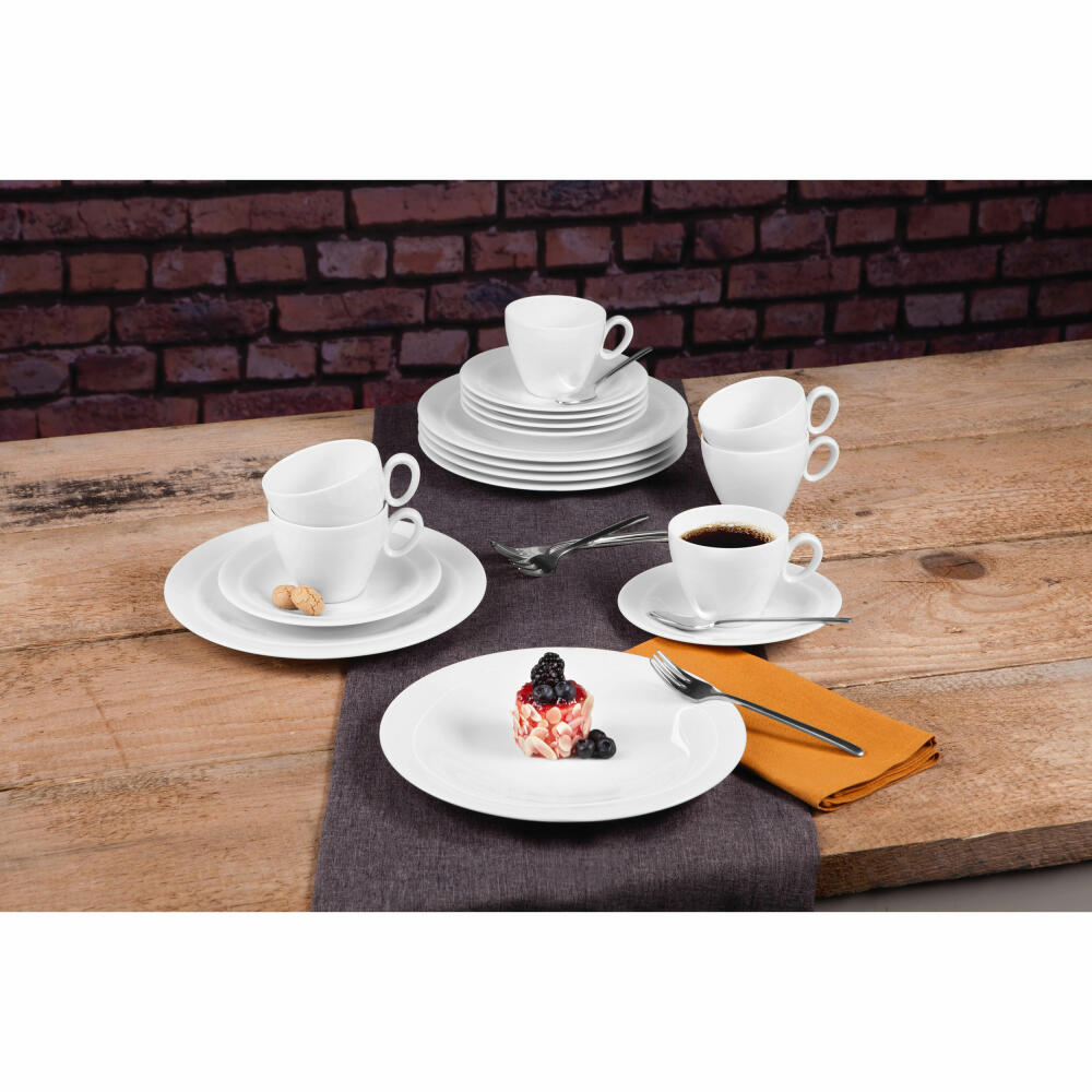 Seltmann Weiden Trio Kaffeeservice, 18-tlg., Kaffee Service, Geschirr, Porzellangeschirr, Hartporzellan, Weiß, 1736893