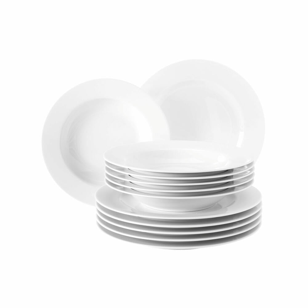 Seltmann Weiden Rondo Liane Tafelservice, Geschirrset, Service, Geschirr Set, Porzellan, Weiß, 12-tlg., 1741309