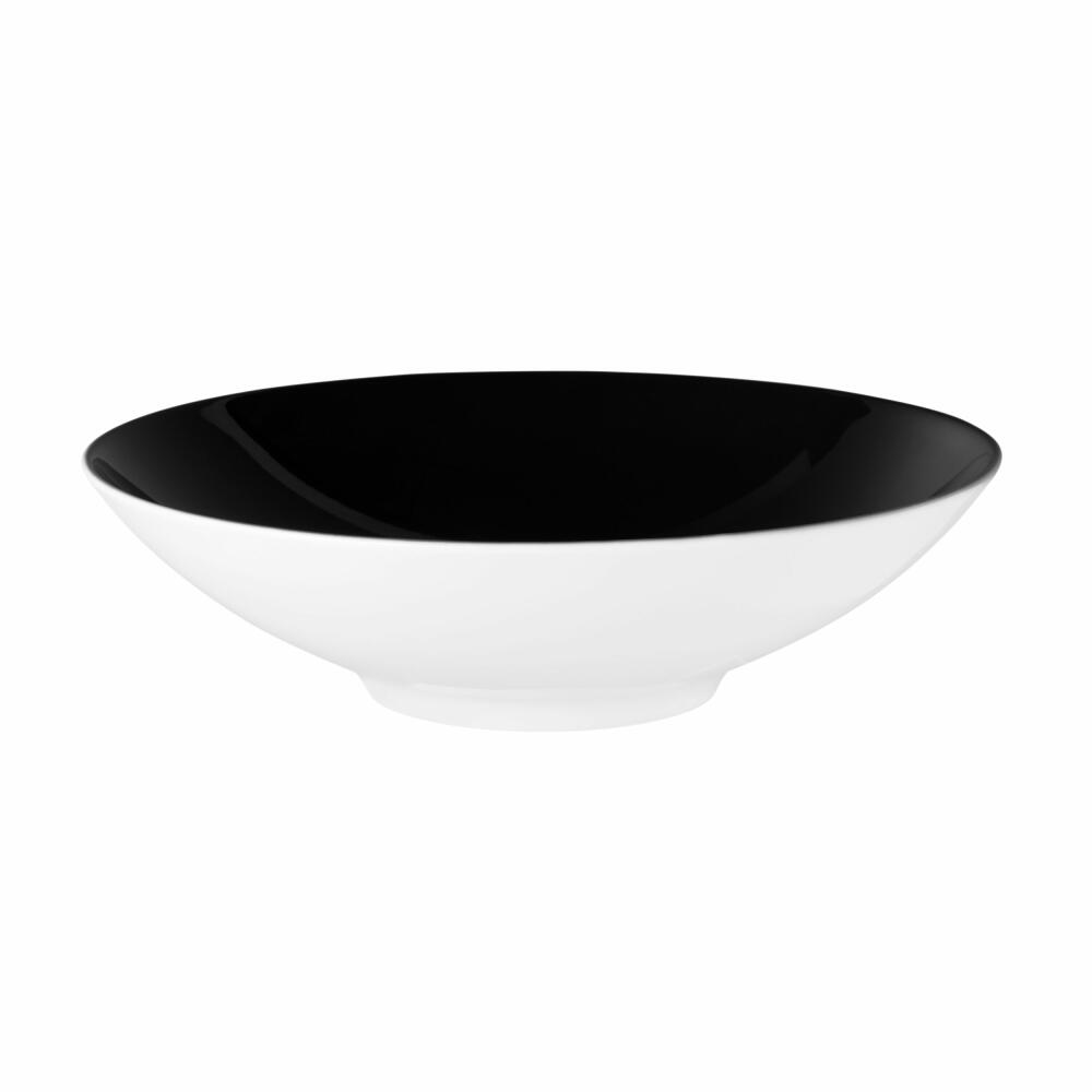 Seltmann Weiden Life soup plate, plate, dinner plate, porcelain, Fashion Glamorous Black, Ø 20 cm, 001.745794