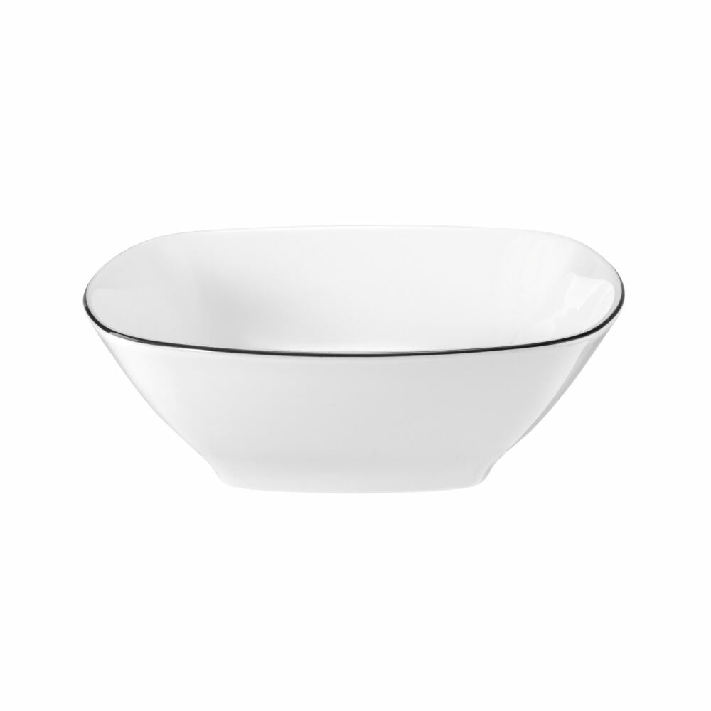 Seltmann Weiden Lido dessert bowl square, bowl, porcelain, Black Line, 15 x 15 cm, 001.755570