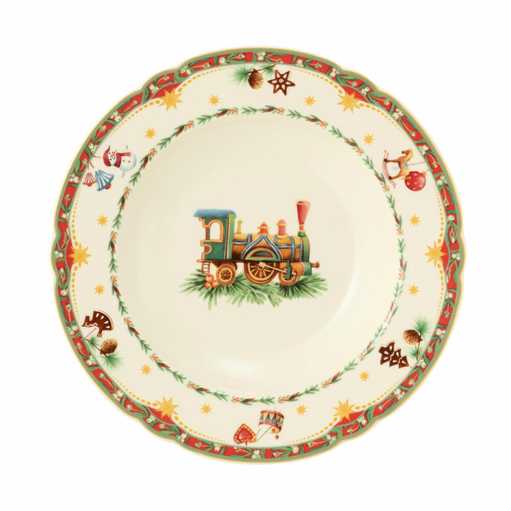 Seltmann Weiden Marie-Luise soup plate, plate, dinner plate, porcelain, Christmas nostalgia, Ø 23.2 cm, 001.756795