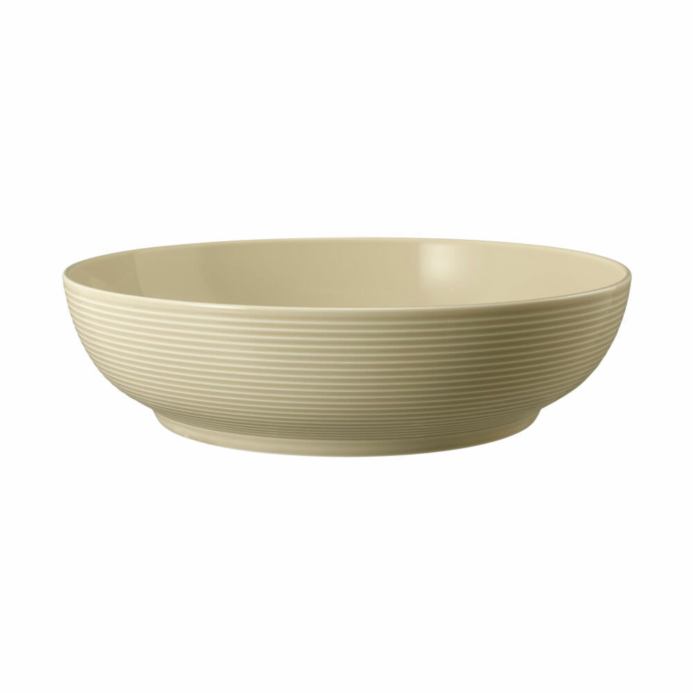 Seltmann Weiden Beat Sandbeige Foodbowl, Schüssel, Schale, Salatschale, Suppenschüssel, Porzellan, Beige, Ø 25 cm, 001.757239