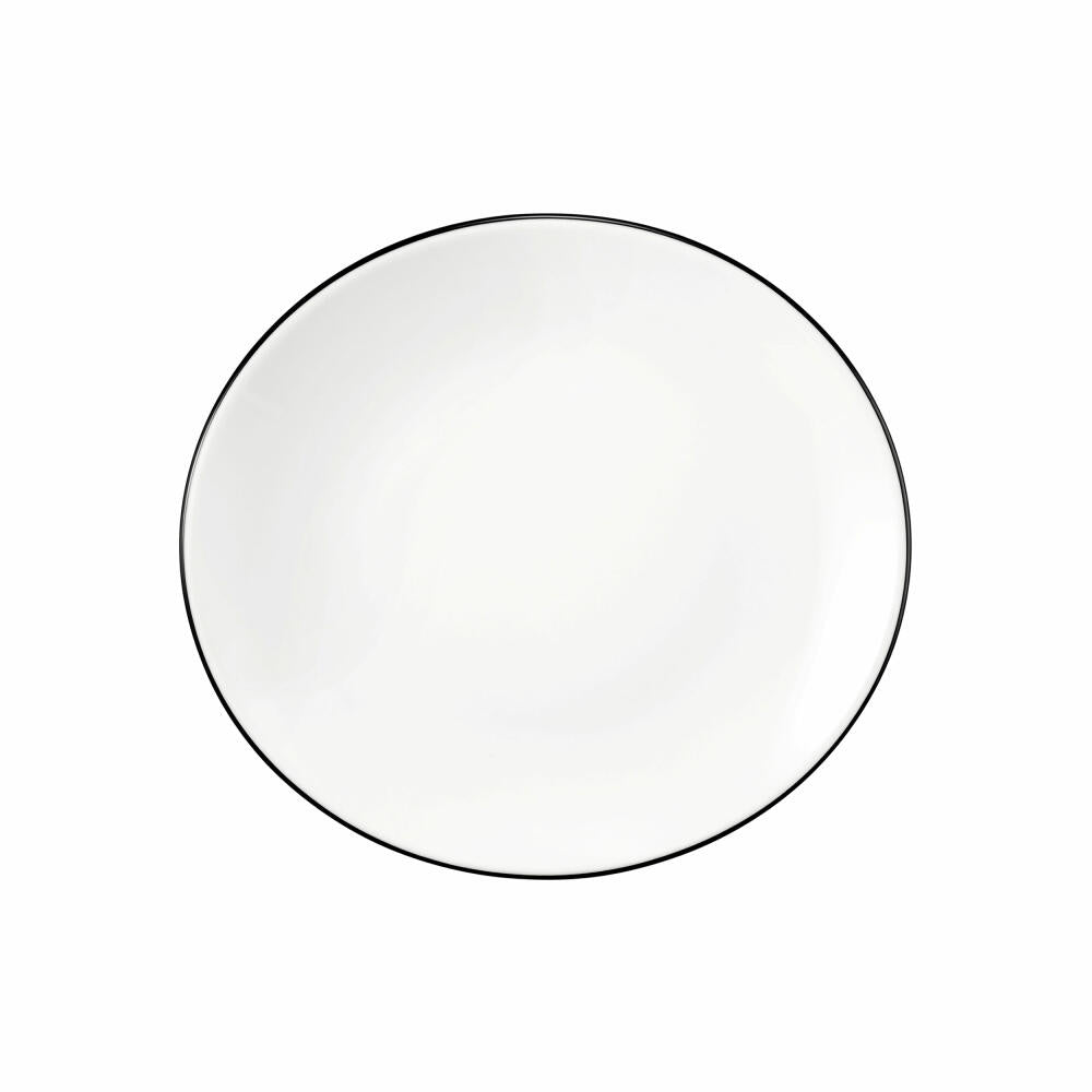 Seltmann Weiden Modern Life breakfast plate, plate, cake plate, porcelain, Black Line, Ø 21 cm, 001.758863