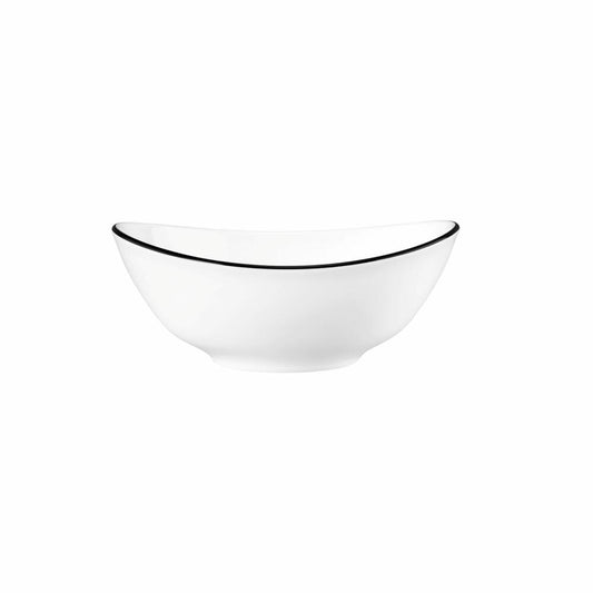 Seltmann Weiden Modern Life Suppenschale, Schale, Schüssel, Porzellan, Black Line, 15.5 x 13.5 cm, 001.758866