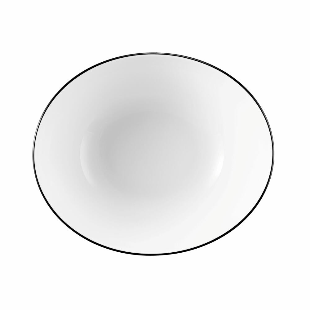 Seltmann Weiden Modern Life Schüssel Oval, Schale, Porzellan, Black Line, 25.5 cm, 001.758868
