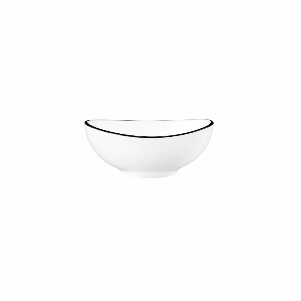 Seltmann Weiden Modern Life Bowl Oval, bowl, porcelain, Black Line, 8.5 x 6.5 cm, 001.759261