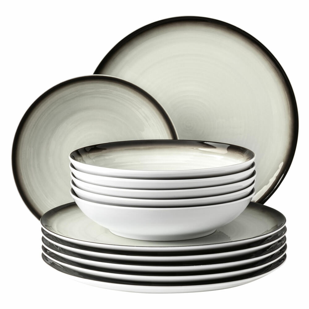 Seltmann Weiden Terra dinner service, 12-piece, dinner service, dinner service, tableware set, porcelain, Corso, 001.772047