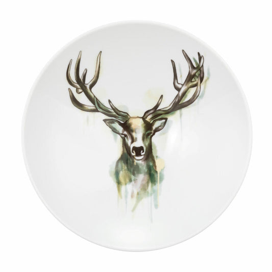 Seltmann Weiden Pasta-/Suppenteller Life Nature Hirsch, Porzellan, Bunt, 23 cm, 001.772826