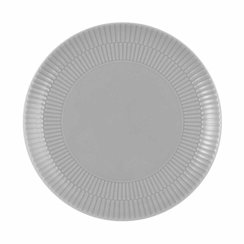 Seltmann Weiden Frühstücksteller Amina Silbergrau, Teller, Porzellan, Grau, 22.5 cm, 001.773597