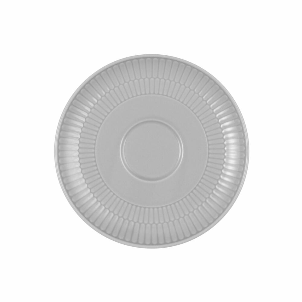 Seltmann Weiden Kombi-Untertasse groß Amina Silbergrau, Porzellan, Grau, 16 cm, 001.774136