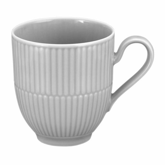Seltmann Weiden Henkelbecher Amina Silbergrau, Tasse, Porzellan, Grau, 350 ml, 001.774139