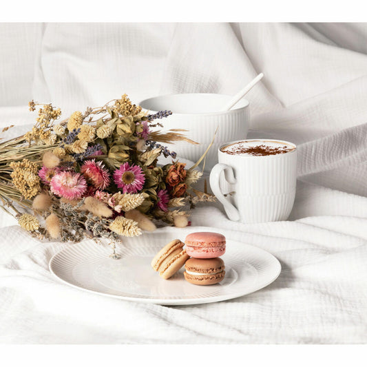 Seltmann Weiden Frühstück-Set 18-tlg. Amina, Geschirr-Set, Porzellan, Weiß, 001.774162