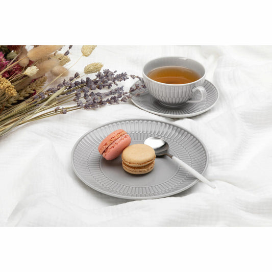 Seltmann Weiden Teeservice 18-tlg. klein Amina Silbergrau, Geschirr-Set, Porzellan, Grau, 001.774234