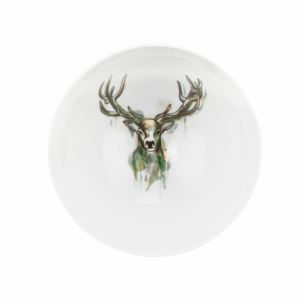 Seltmann Weiden Schüssel Life Nature Hirsch, Schale, Porzellan, Bunt, 15.5 cm, 001.774838