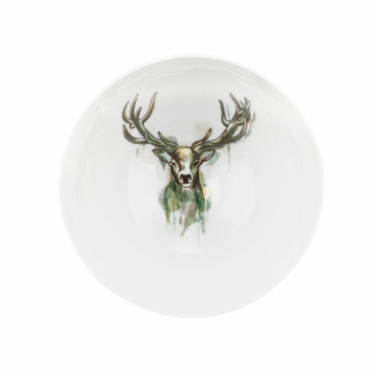 Seltmann Weiden Schüssel Life Nature Hirsch, Schale, Porzellan, Bunt, 15.5 cm, 001.774838