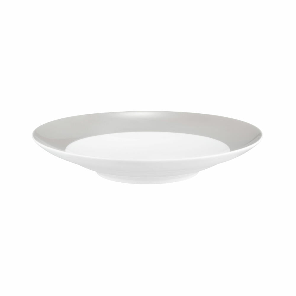 Seltmann Weiden Suppenteller Rund mit Fahne Liberty Pure Colors New Grey, Speiseteller, Porzellan, Grau, 240 ml, 001.775991