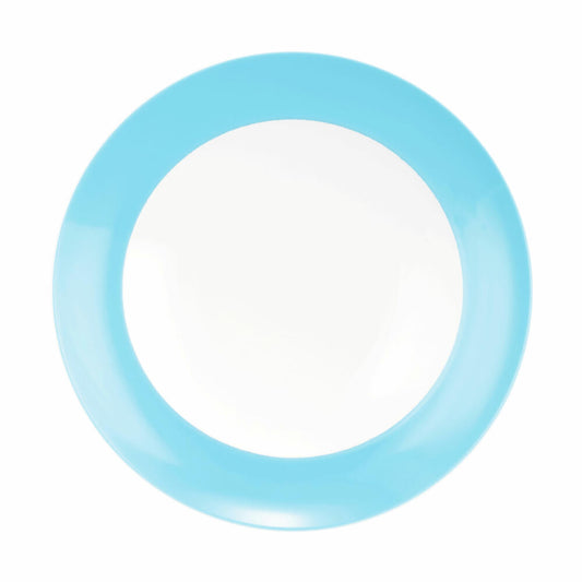 Seltmann Weiden Suppenteller Rund mit Fahne Liberty Pure Colors Lagoon Blue, Speiseteller, Porzellan, Blau, 240 ml, 001.776011