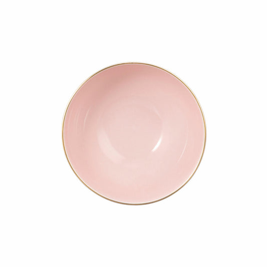 Seltmann Weiden Café au lait Schale Amina Rosé Goldrand, Bowlschale, Porzellan, Rosa, 500 ml, 001.776109