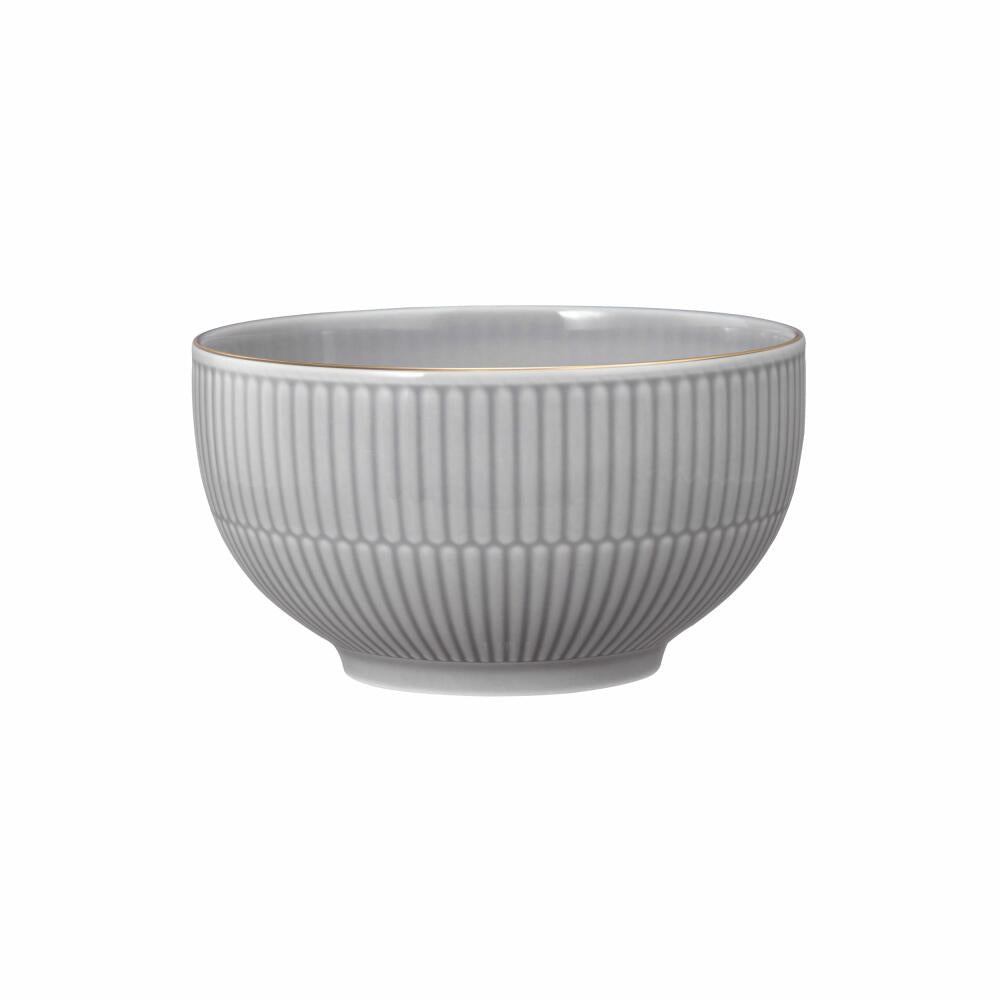 Seltmann Weiden Müslischale Amina Silbergrau Goldrand, Schüssel, Porzellan, Grau, 980 ml, 001.776127