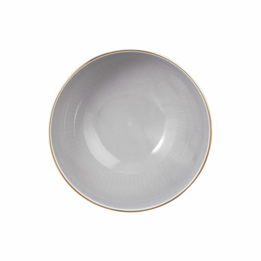 Seltmann Weiden Müslischale Amina Silbergrau Goldrand, Schüssel, Porzellan, Grau, 980 ml, 001.776127