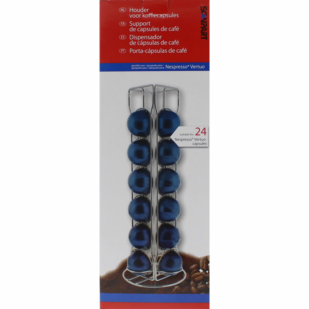 Scanpart capsule holder compatible with Nespresso Vertuo, for 24 capsules, coffee capsule holder, capsule holder, 2790002107