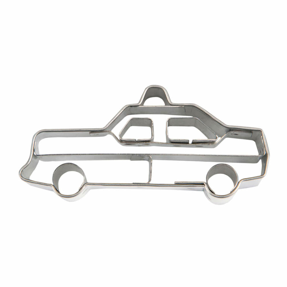 Städter embossed cookie cutter police car, cookie cutter, cookie mold, biscuit, cookies, stainless steel, 6 cm, 048140